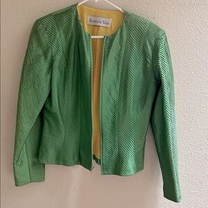 Designer Anthony Vask Elegant Green Women's Jacket